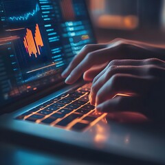 hands typing on a keyboard