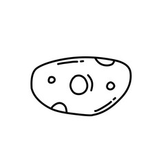 hand drawn asteroid rock