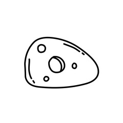 hand drawn asteroid rock