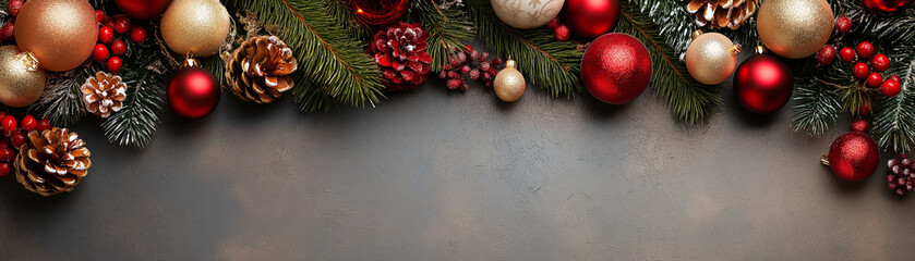 Party table with a Christmas centerpiece and New Year’s Eve decoration