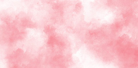 Stain artistic hand painted texture of pink, pastel hand painted watercolor of pink texture, Abstract grainy fantasy smooth light pink watercolor paper texture with clouds, Grunge pink background.