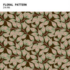 floral pattern natural flower and leaf, modern pattern print decoration