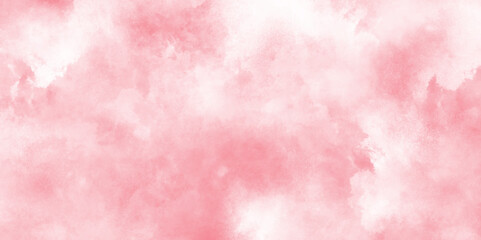 Stain artistic hand painted texture of pink, pastel hand painted watercolor of pink texture, Abstract grainy fantasy smooth light pink watercolor paper texture with clouds, Grunge pink background.