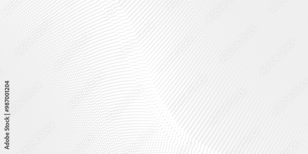Aufkleber dot white gray wave light technology texture background. abstract big data digital concept. 3d rende