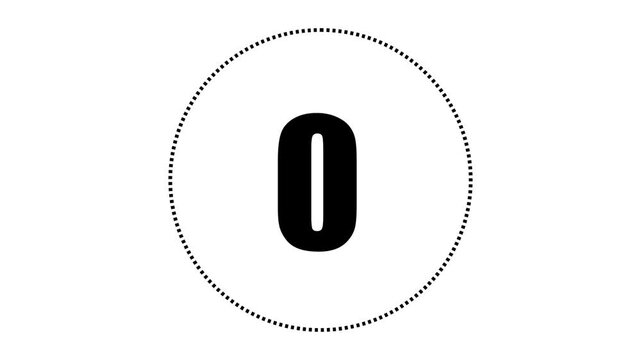 5秒のカウントダウンアニメーション（黒文字）