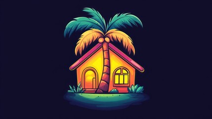 Tropical Home Illustration