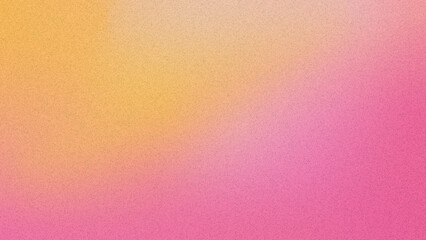 Pink yellow grainy gradient background, abstract noise grainy backdrop.