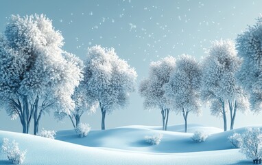 Fototapeta premium Snowy Winter Landscape