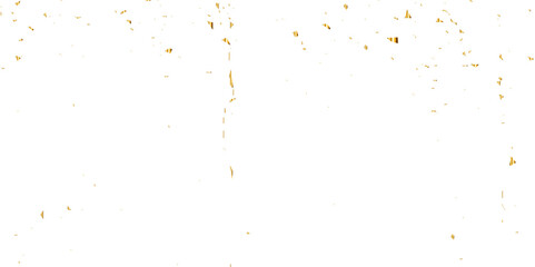 Doted and confetti golden glitter on transparent background. Shiny glittering dust. Gold glitter sparkle confetti that floats down falling. Vector illustration.