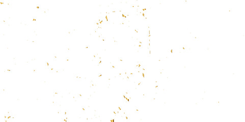 Doted and confetti golden glitter on transparent background. Shiny glittering dust. Gold glitter sparkle confetti that floats down falling. Vector illustration.