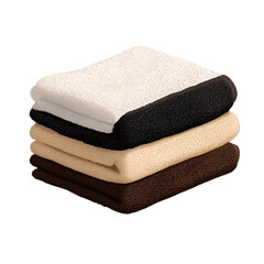 Rolled towel isolated on a white and transparent  background. PNG cutout.