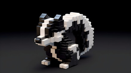 Obraz premium Skunk Toy 3d cartoon