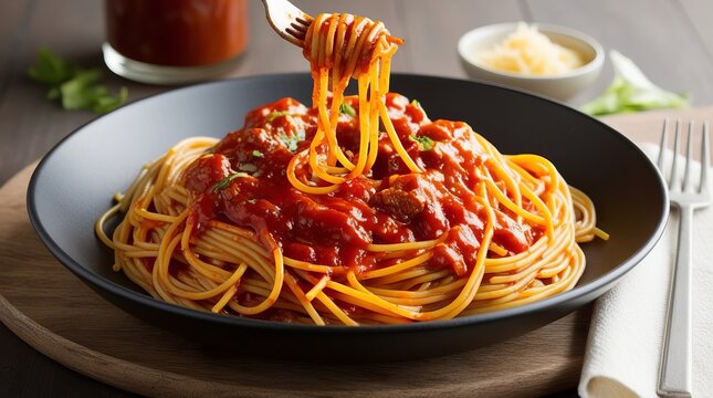 Spaghetti with BBQ Sauce