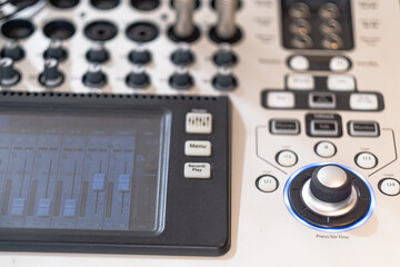 Professional Audio Mixer Control Panel