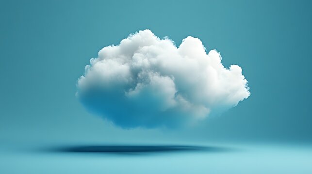 a realistic cloud on blue limbo background , Generative AI 