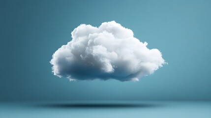 a realistic cloud on blue limbo background , Generative AI 