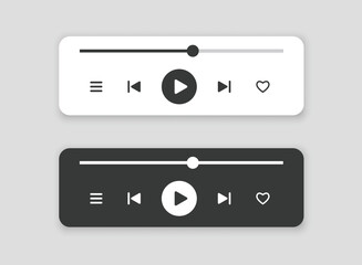 Play button icon in flat style. Music player vector illustration on isolated background. Playback interface sign business concept.
