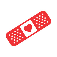 Adhesive medical plaster icon in flat style. Bandage vector illustration on isolated background. Medical sticker sign business concept.