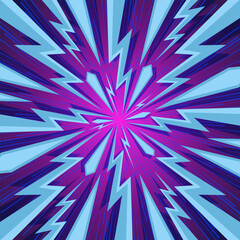 Thunder flash speed comic speed purple blue light abstract background
