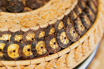 Intricate Woven Baskets with Circular Patterns