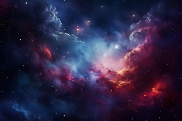 Naklejka premium Attractive Photorealistic galaxy background