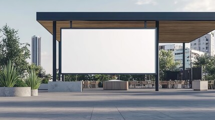 Fototapeta premium Mock-up for advertisement blank billboard in the city
