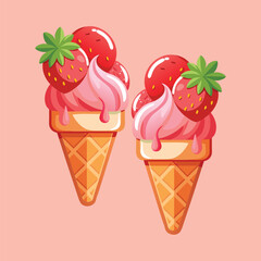 strawberry ice cream