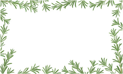 Frame of rosemary. Hand drawn vector illustration. Copy space.