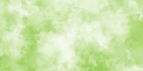 Watercolor Green Background Texture with white clouds, Abstract green pastel watercolor paper texture, blurry art abstract surface green watercolor grunge texture.