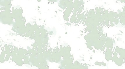 Fototapeta premium Abstract green watercolor splatter pattern on white background.