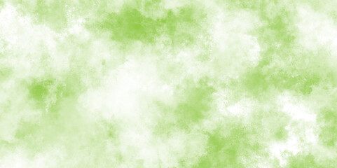 Watercolor Green Background Texture with white clouds, Abstract green pastel watercolor paper texture, blurry art abstract surface green watercolor grunge texture.