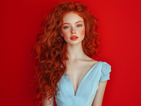 Red Hair Blue Dress Images  Browse 129,384 Stock Photos, Vectors, and  Video | Adobe Stock