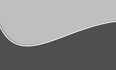 Minimalist Wave Background. Modern Gray and White Wave Design. horizontal cover design. Abstract Curved Line Pattern.

