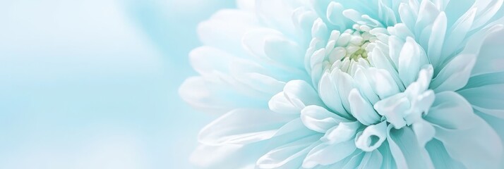 Obraz premium A tight shot of a blue bloom featuring a white core and a white stamen at its heart