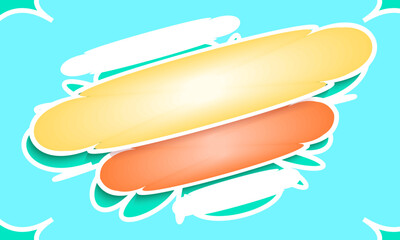 horizontal sky blue banner template. blue gradient background, paper color. colorful text space template design. abstract geometric border with paper illustration. presentation banner design.
