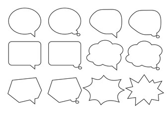 シンプルな吹き出しセット71