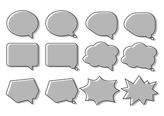 シンプルな吹き出しセット71