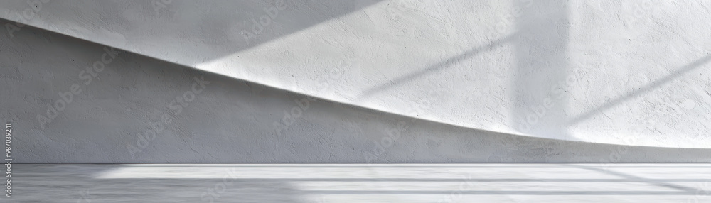 Poster minimalist interior with soft shadows creating a serene atmosphere. perfect backdrop for artistic di