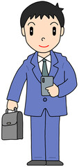 ビジネスマンのイラスト - ビジネスパーソン・会社員・サラリーマン・ビジネススーツ