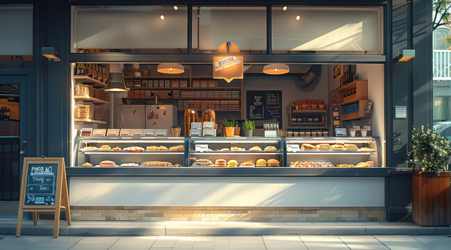 Sandwich shop storefront.