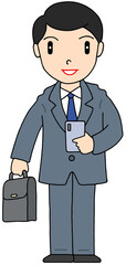 ビジネスマンのイラスト - ビジネスパーソン・会社員・サラリーマン・ビジネススーツ
