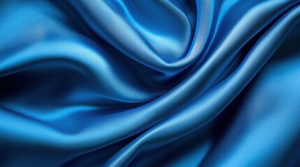 Obraz premium Elegant Blue Satin Fabric Texture Background