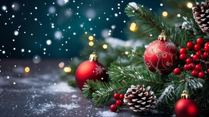 Stock image. Christmas background for advertising, with a place to copy.
