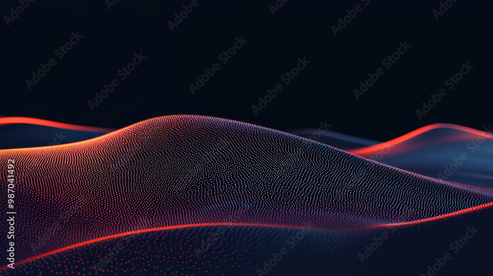 Aufkleber grainy background. dynamic abstract landscape with flowing lines and vibrant colors, creating a sens