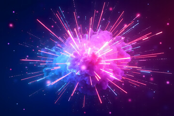 Fototapeta premium Neon Energy Explosion