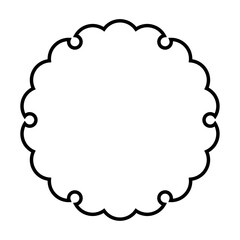 雪輪（ゆきわ）。雪を文様化した日本の家紋のベクターアイコンイラスト。