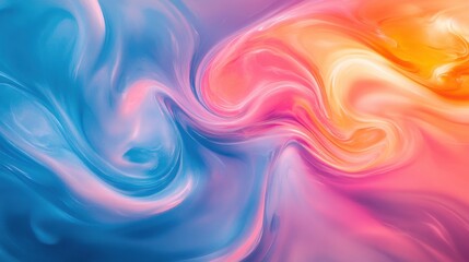 Vivid Spiral Fractal Art in Warm and Cool Colors