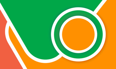 orange background, paper color. Vibrant Geometric Design with Bold Colors. lines art. colorful wallpaper mockup. Modern Minimalist Branding Art. Stylized Loop and Circles Graphic. Clean and Simple 
