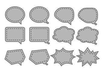 シンプルな吹き出しセット65