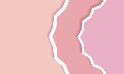 pink background, paper color. abstract Pink and White Layered Background. Minimalist Geometric Pink Design. Modern Pink and White decorative. Stylish Pink pointed Paper Effect. horizontal banner art

